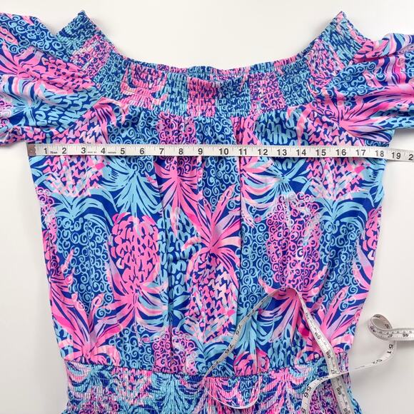NWT Lilly Pulitzer Cyla Romper in Borealis Blue Tropic Down Low Size Large - Picture 12 of 15